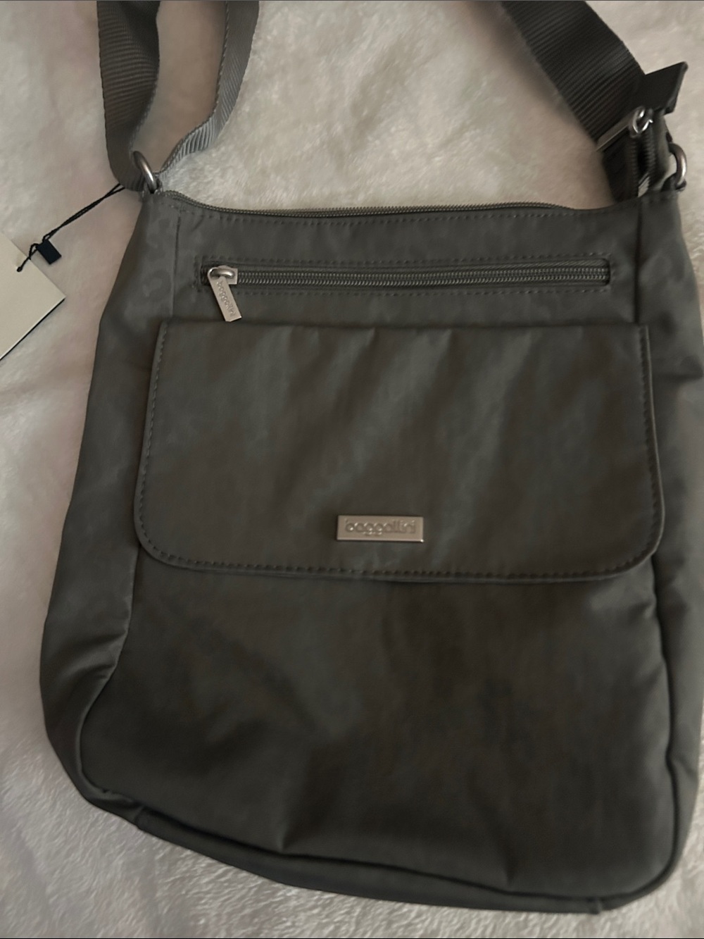 Baggallini Charcoal Gray Crossbody Organizer Messenger